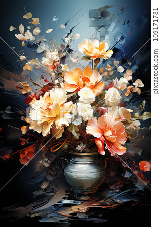 Floral Bouquet Digital Art. AI generation Floral Bouquet Digital Art. AI generation 109171781