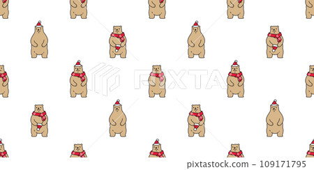 bear polar seamless pattern Christmas scarf Santa Claus hat vector pet doodle cartoon gift wrapping paper tile background repeat wallpaper illustration scarf isolated design bear polar seamless pattern Christmas scarf Santa Claus hat vector pet doodle cartoon gift wrapping paper tile background repeat wallpaper illustration scarf isolated design 109171795