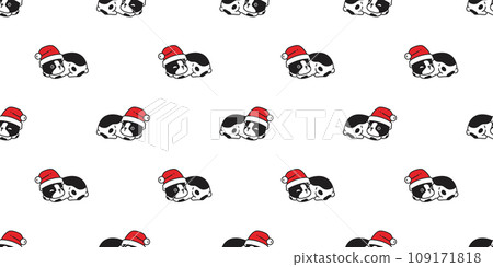 dog seamless pattern french bulldog Santa Claus hat Christmas vector sleeping cartoon puppy pet doodle gift wrapping paper tile background repeat wallpaper illustration scarf isolated design dog seamless pattern french bulldog Santa Claus hat Christmas vector sleeping cartoon puppy pet doodle gift wrapping paper tile background repeat wallpaper illustration scarf isolated design 109171818