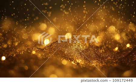 Close-up macro shot of a Golden Spreading Glitter 109172449