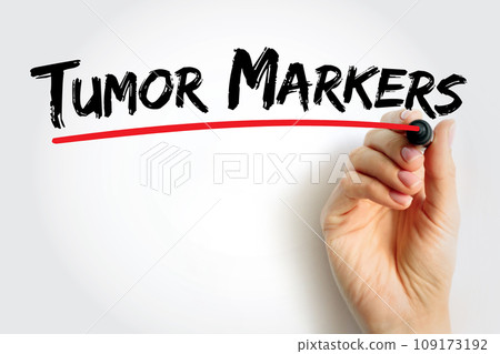 Tumor markers - biomarker found in blood, urine, or body tissues that can be elevated by the presence of one or more types of cancer, medical text concept for presentations and reports Tumor markers - biomarker found in blood, urine, or body tissues that can be elevated by the presence of one or more types of cancer, medical text concept for presentations and reports 109173192