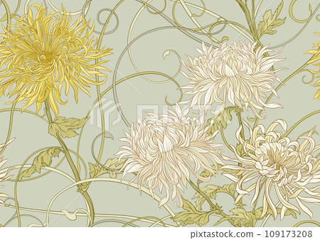 Chrysanthemum decorative flowers  109173208