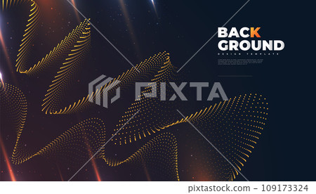 Abstract Futuristic Technology Background with Dotted Wave and Rays Effect. Suitable for Cover, Presentation, Banner or Landing Page Abstract Futuristic Technology Background with Dotted Wave and Rays Effect. Suitable for Cover, Presentation, Banner or Landing Page 109173324