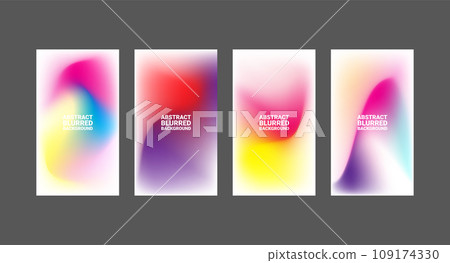 modern abstract blurred color gradients. templates collection for brochures, posters, banners, flyers and cards. Vector illustration 109174330