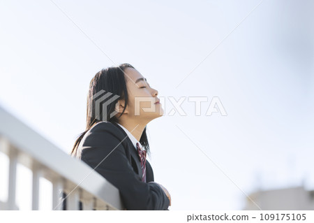 Female high school student profile Female high school student profile 109175105