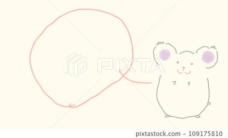 Mouse speech bubble (illustration material) Mouse speech bubble (illustration material) 109175810