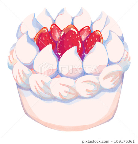 上面有草莓的脆餅插圖 109176361