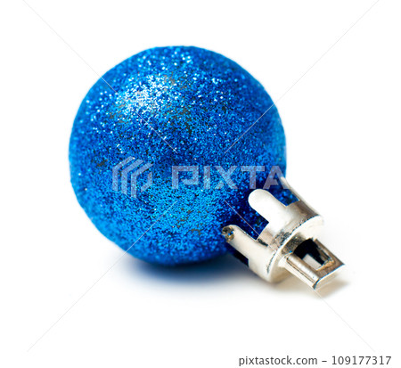 Blue Christmas ball 109177317