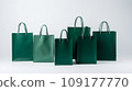 green shopping bags 109177770