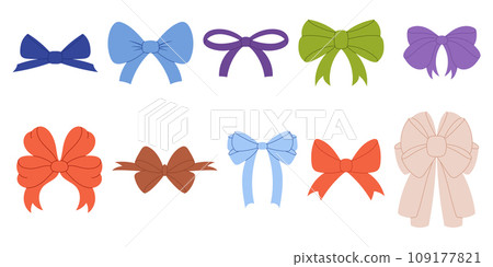 Elegant Hand Drawn Flat Organic Ribbon Bows. Modern Style Adds a Contemporary Touch to Decorations. Discover a Large Set of Bowties for Your Creative Projects. Elegant Hand Drawn Flat Organic Ribbon Bows. Modern Style Adds a Contemporary Touch to Decorations. Discover a Large Set of Bowties for Your Creative Projects. 109177821