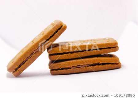 A picture of biscuits isolated on white background 109178090