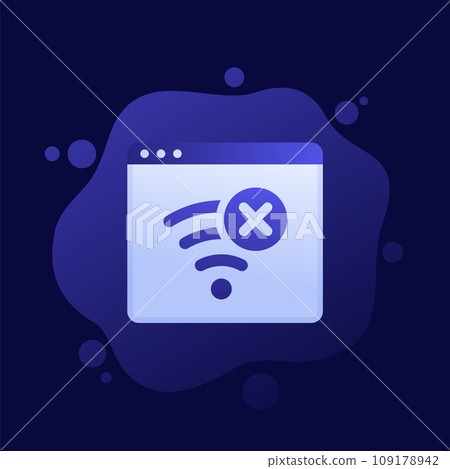 no wi-fi connection icon, vector design no wi-fi connection icon, vector design 109178942