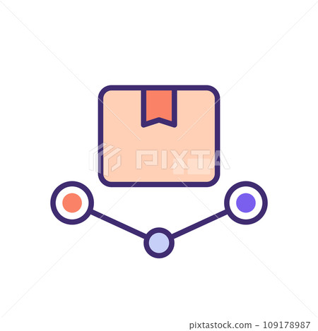 Dropshipping icon with a box 109178987