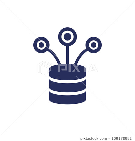 data sources icon on white 109178991