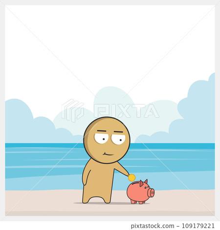 Boy and piggy bank Boy and piggy bank 109179221