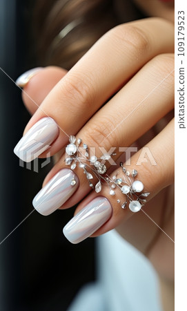 Nail design for the bride 109179523