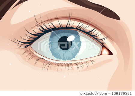 Blue eye of young woman 109179531