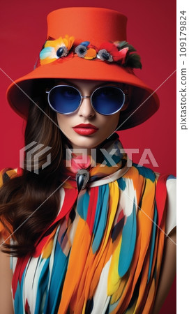 Young girls in beautiful fashionable clothes Young girls in beautiful fashionable clothes 109179824