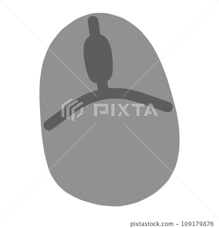 Hand-drawn illustration of a simple deformed mouse 109179876