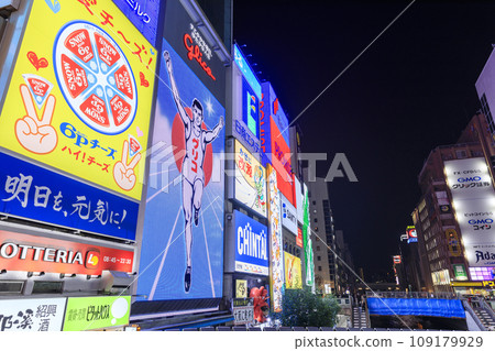 大阪市中央區道頓堀夜景 大阪市中央區道頓堀夜景 109179929