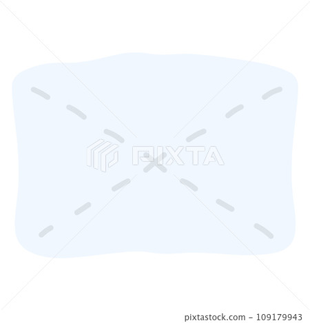 Hand-drawn illustration of a simply deformed rag 109179943