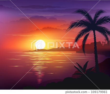 Tropical seashore landscape 109179981