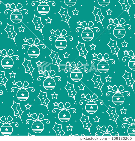 Christmas pattern background Gift wrapping paper Vector 109180200