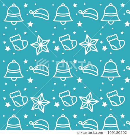 Christmas pattern background Gift wrapping paper Vector 109180202