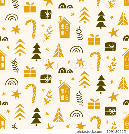 Christmas Vector Seamless Pattern Background Christmas Vector Seamless Pattern Background 109180225