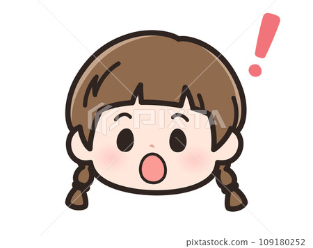 Surprised girl's face Surprised girl's face 109180252