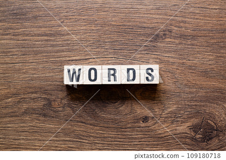 Words - word concept on building blocks, text Words - word concept on building blocks, text 109180718