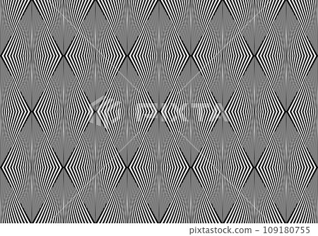Abstract Seamless Geometric Diamonds Black and White Pattern. Striped Lines Texture. Vector Art. Abstract Seamless Geometric Diamonds Black and White Pattern. Striped Lines Texture. Vector Art. 109180755