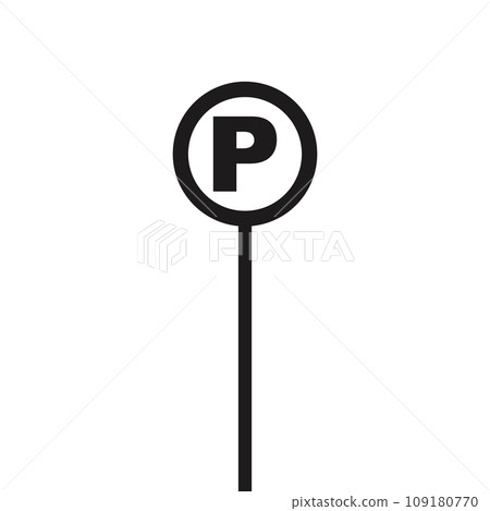 parking area traffic sign icon parking area traffic sign icon 109180770