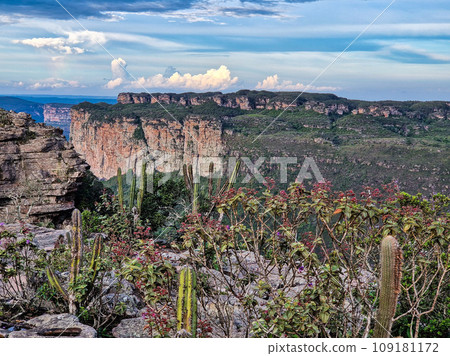 View from the top of the hill of the father inacio, morro do pai inacio, Chapada Diamantina, Bahia, Brazil View from the top of the hill of the father inacio, morro do pai inacio, Chapada Diamantina, Bahia, Brazil 109181172