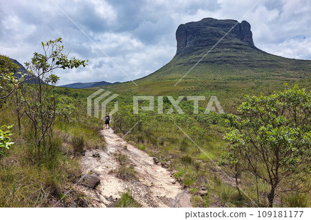 Hiking trail to Aguas Claras waterfall in Vale do Capao, Chapada Diamantina, Palmeiras, Bahia, Brazil Hiking trail to Aguas Claras waterfall in Vale do Capao, Chapada Diamantina, Palmeiras, Bahia, Brazil 109181177