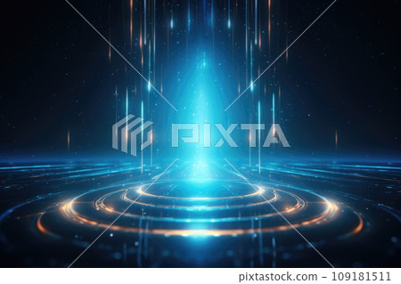 Futuristic technology background, Circle Geometric. Generative AI Futuristic technology background, Circle Geometric. Generative AI 109181511