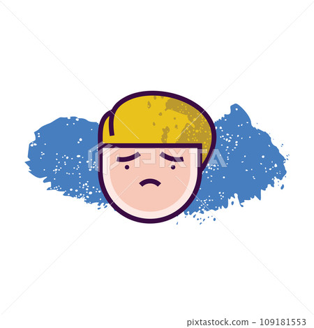 Modern outline style emoji icon. Simple emoticon pictogram. Modern outline style emoji icon. Simple emoticon pictogram. 109181553