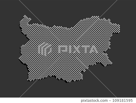 Vector map Bulgaria for points, dotted template Vector map Bulgaria for points, dotted template 109181595