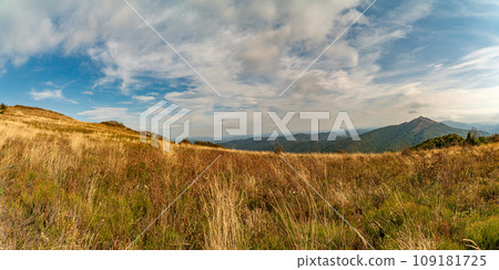 Polonina Wetlinska, Bieszczady mountain, Bieszczady National Park, Poland. Polonina Wetlinska, Bieszczady mountain, Bieszczady National Park, Poland. 109181725