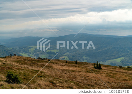 Polonina Wetlinska, Bieszczady mountain, Bieszczady National Park, Poland. Polonina Wetlinska, Bieszczady mountain, Bieszczady National Park, Poland. 109181728