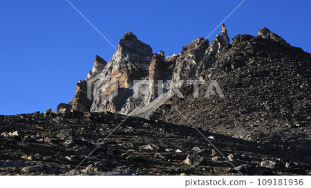 Rocky peak of Thonak So So, mountain in the Gokyo Valley, Nepal. 109181936
