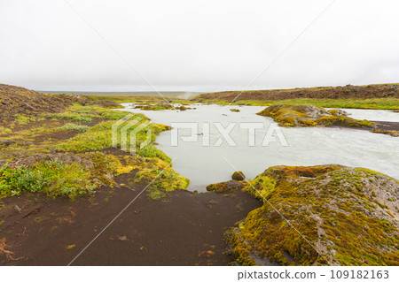 Godafoss falls in summer season view, Iceland Godafoss falls in summer season view, Iceland 109182163