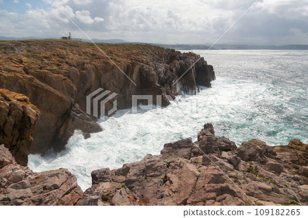 Cliffs of Aviles beach landscape, Asturias, Spain Cliffs of Aviles beach landscape, Asturias, Spain 109182265
