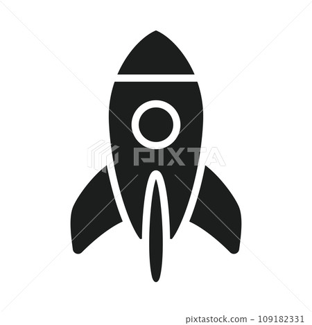 Icons representing rocket and spaceship business Icons representing rocket and spaceship business 109182331