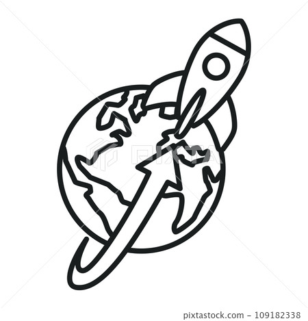 代表火箭和太空船業務的圖標 109182338