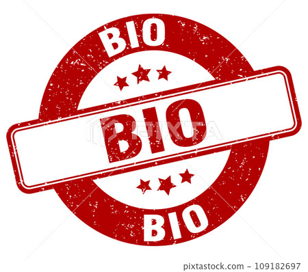 bio stamp. bio label. round grunge sign 109182697