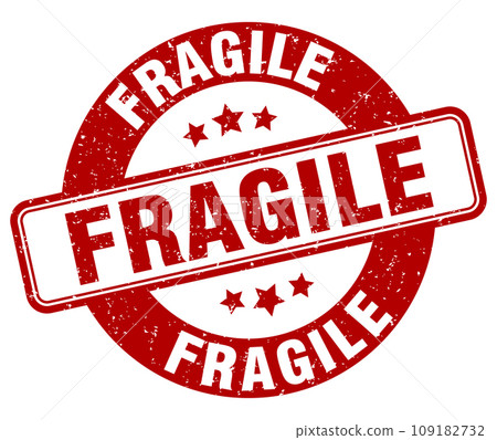 fragile stamp. fragile label. round grunge sign fragile stamp. fragile label. round grunge sign 109182732