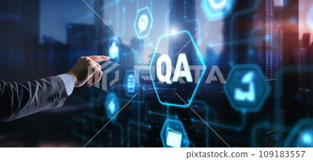 Quality Assurance Service Guarantee Standard. Certification Guarantee Concept Quality Assurance Service Guarantee Standard. Certification Guarantee Concept 109183557