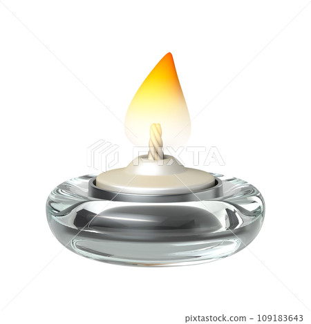 Simple cartoon glass candle holder 3D Simple cartoon glass candle holder 3D 109183643