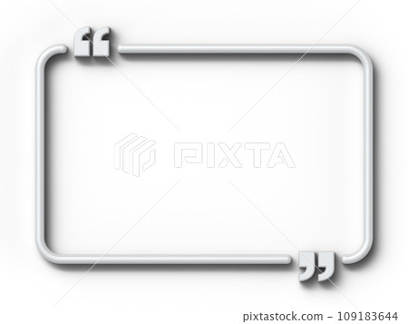 Copy space quotes frame 3D Copy space quotes frame 3D 109183644